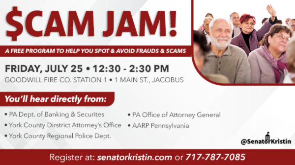 Phillips-Hill to Host Free “Scam Jam” Event to Help Residents Avoid Fraud