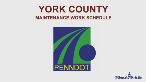 PennDOT’s logo with “York County Maintenance Work Schedule” across the top
