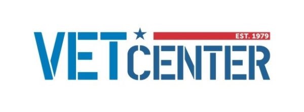 Graphic with text that reads, “Vet Center”