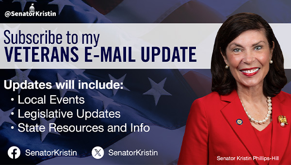 Graphic of Sen. Phillips-Hill’s Veterans Email Update