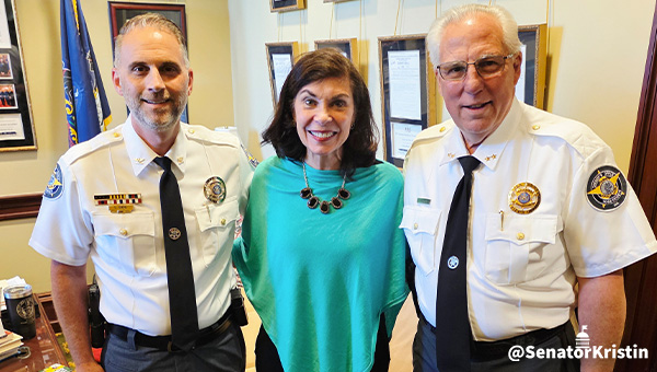 Sen. Phillips-Hill with York County Sheriff Keuerleber and Chief Deputy Diehl YMCA