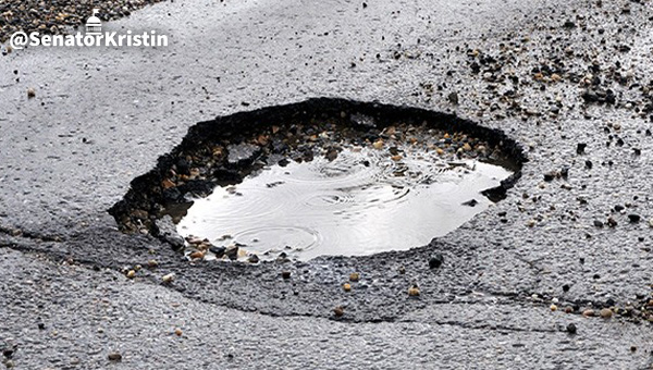 A pothole.