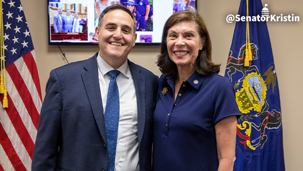 Senator Phillips-Hill and Rep. Margetas in his district office.