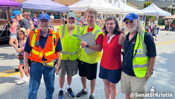Senator Phillips Hill with Red Lion Street Fair staff.