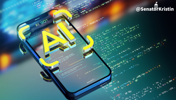 A phone with that says “AI”.
