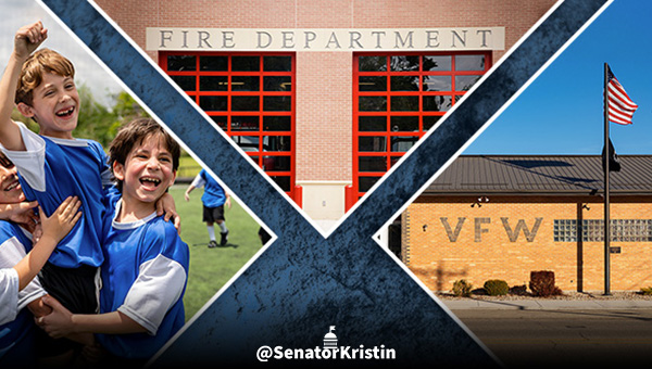 Children, a fire station, and VFW.