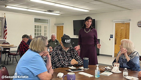 Sen. Phillips-Hill speaking with Stewartstown Senior Center attendees.
