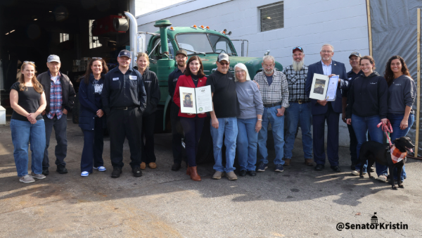 Sen. Phillips-Hill with family and employees of Truck Specialties Inc.