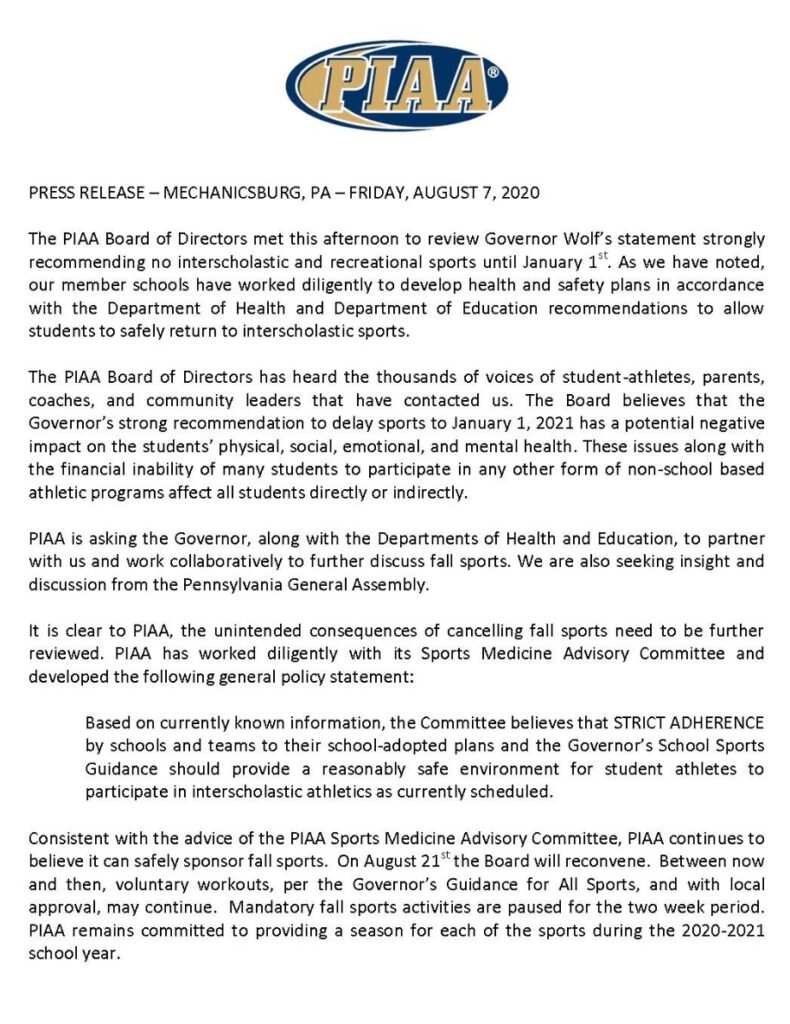 PIAA - Pennsylvania Interscholastic Athletic Association